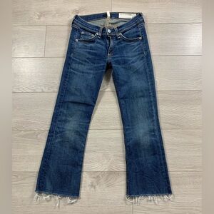 Rag & Bone Stiletto Boot Raw Hem Ankle Jeans in bishop